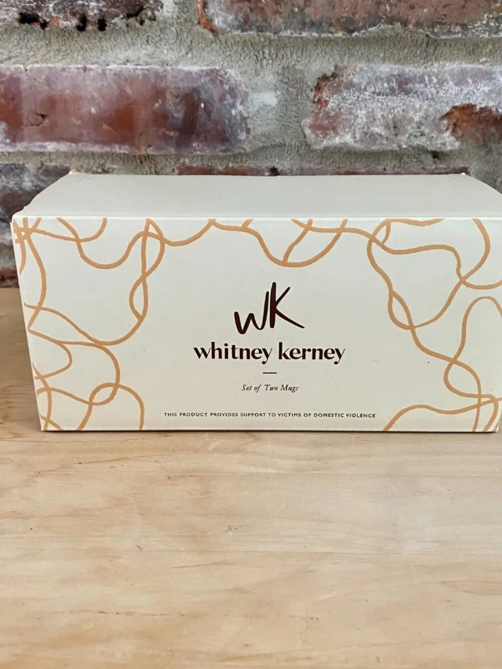 Whitney Kerney: Set of 2 Mugs, Ivory and Pink, Brand New in Original Packaging.